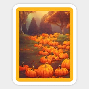 Shiny Pumpkin Spice in the Fall Pumpkin Patches in Mystical Forest Sticker